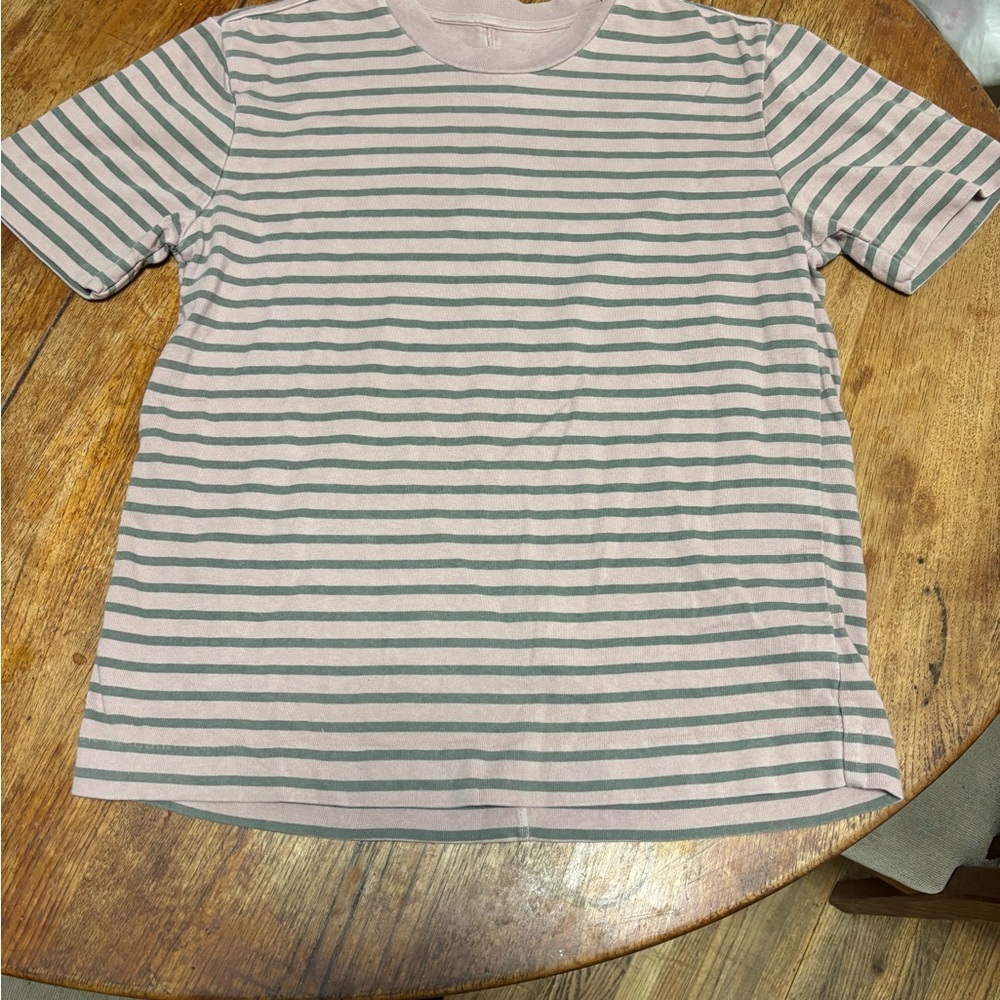Joe's Jeans Pink and Green Striped Tee